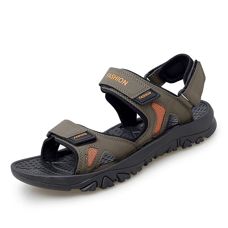 TB Summer Men's Breathable Velcro Beach Sandals