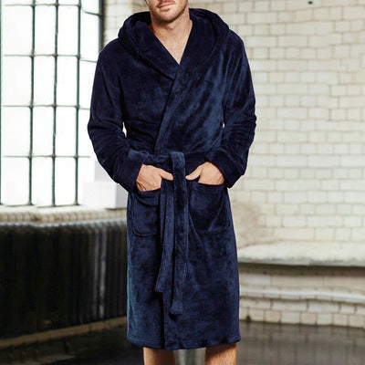 Luxury Unisex Nylon Hooded Robe by TB Fashion Lounge in Style