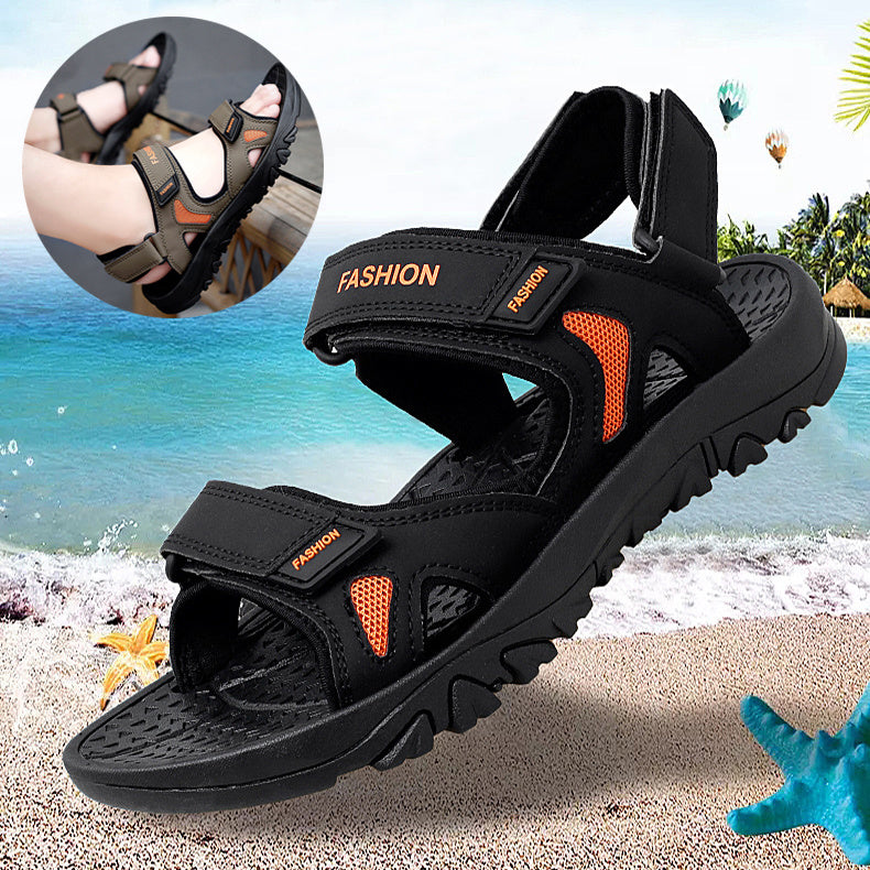 TB Summer Men's Breathable Velcro Beach Sandals